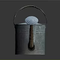 Galvanized Watering Can Sturdy Metal Garden Tool with Spiral Spout and Curved Handle