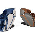Modern Blue and Brown Massage Chairs with Ergonomic Design and Comfortable Seats