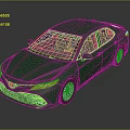 Shiny Green Toyota Sedan With Sleek Exterior And Reflective Surface Design