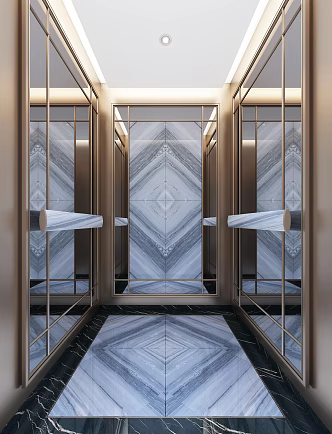 Modern Elevator Car Elevator Car Interior Elevator Hall Elevator Interior 3d model