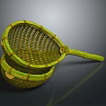 Two Stacked Handmade Bamboo Kitchen Strainers Practical Household Tools