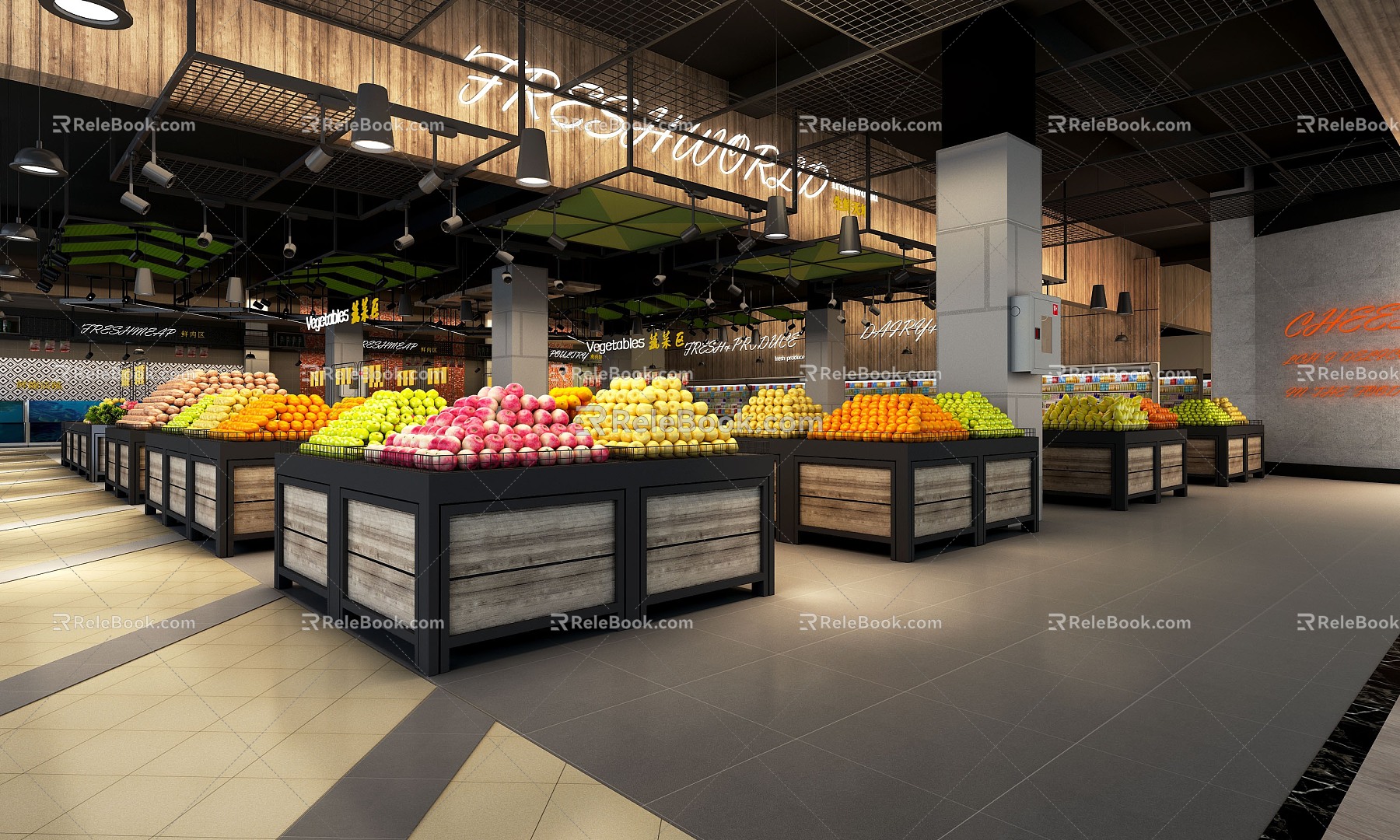 Shopping Supermarket 3d model