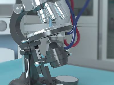 High Precision Laboratory Microscope Essential Medical Device For Medical Research And Analysis 3d model