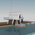 Modern Lakeside Boutique Villa With Triangular Roof Glass Facade And Water Reflection Among Trees