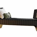 Modern bench bed end stool 3d model