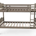 Wooden Bunk Bed with Ladder and Solid Wood Frame for Kids Bedroom Furniture