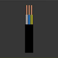 Household Supplies Black Cable With Red Blue Yellow White Wires Inside