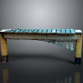 Classic Wooden Xylophone With Wooden Bars And Metal Resonators Musical Instrument