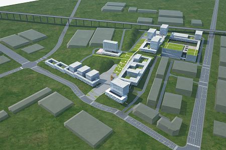 Modern Aerial View Planning 3d model