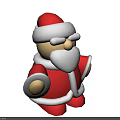 Christmas Santa Claus Decorative Ornament Set with Red White Costume for Holiday Decoration