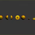 Different Stages of Orange Slices Arranged on Gray Background with Reflection