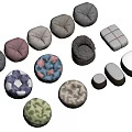 Colorful Ottoman Poufs With Various Shapes And Assorted Colors For Home Decor