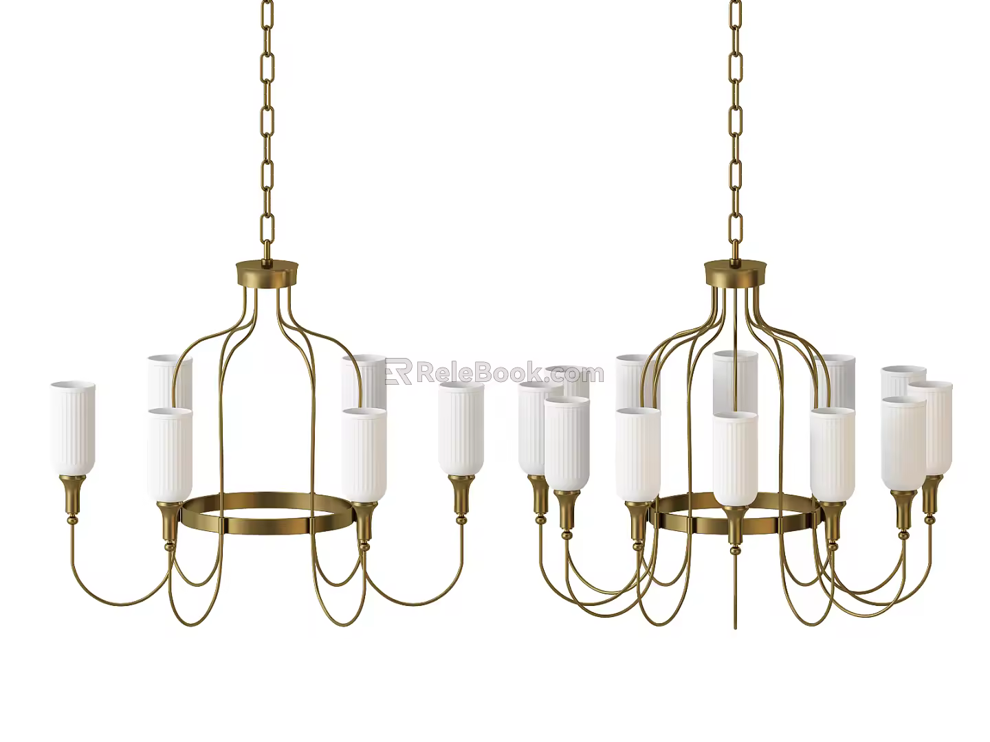 Modern chandelier luminaire combination 3d model