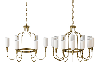 Modern chandelier luminaire combination 3d model