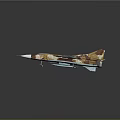 Colorful Camouflage Fighter Jet Model With Aerodynamic Design And Detailed Military Features