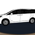 White MPV Car With Sleek Exterior Design And Modern Alloy Wheels