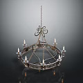 Elegant Classic Chandelier Furniture With Metal Frame And Candle Shaped Lights