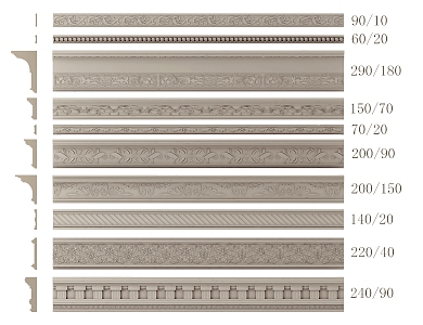 Plaster line combination 3d model