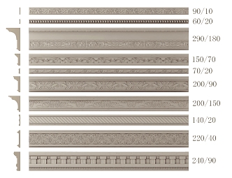 Plaster line combination 3d model