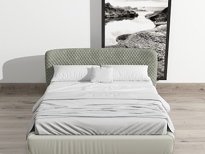 Modern Double Bed 3d model