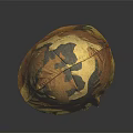 Tactical Camouflage Helmet with Yellow Brown Camo Design for Outdoor Activities