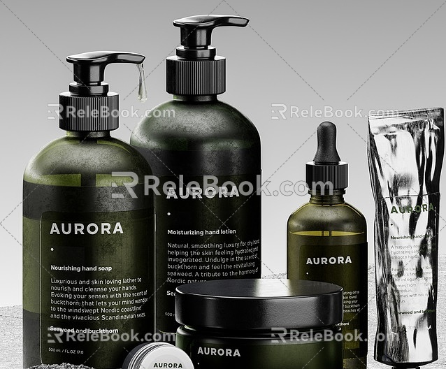 Modern toiletries 3d model