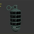 Black Grenade Weapon With Top Pin Multiple Layered Structure And EMP30 Label