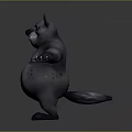 3D Animated Game Movie Character With Plump Body Pointed Ears And Open Arms Pose