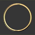 Elegant Golden Bracelet With Circular Design Smooth Surface And Sparkling Diamonds