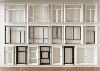 Modern windows Single window double window casement window 3d model