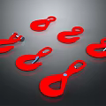 Red Heavy Duty Industrial Lifting Hooks Essential Industrial Equipment Tools