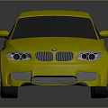 Yellow BMW Two Door Sporty Coupe With Shiny Exterior And Black Wheels