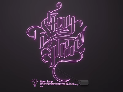 Stylish Neon Lighting Combination With Artistic Design For Home Decor 3d model