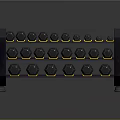 Black Dumbbell Rack With Neatly Arranged Multiple Weights For Fitness Training