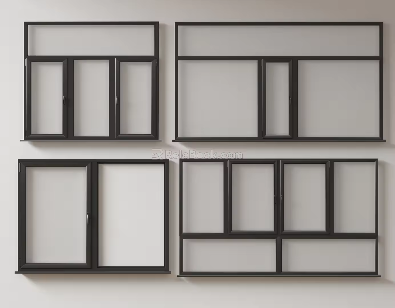Modern windows combination windows glass windows floor-to-ceiling windows balcony windows bay windows bedroom windows sliding windows casement windows doors and windows 3d model