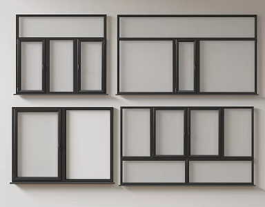 Modern windows combination windows glass windows floor-to-ceiling windows balcony windows bay windows bedroom windows sliding windows casement windows doors and windows 3d model