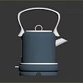 Blue Electric Kettle With Silver Handle And Modern Design For Home Use