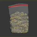 Transparent Reusable Storage Bag with Red Sealing Strip for Food Storage as Essential Household Supplies