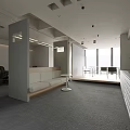 Modern Public Office Space With Open Layout Sofa Seating And Large Windows