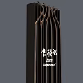 Modern Commercial Equipment Vertical Striped Display Stand With Human Figure Model For Retail