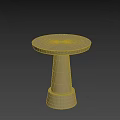 Modern Minimalist Side Table With Round Top And Conical Base In Neutral Color 3d model