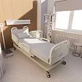 Modern Hospital Room Interior With Medical Bed Window And Equipment