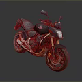 Black Sporty Motorcycle With Modern Design Gold Rims And Reflective Surface