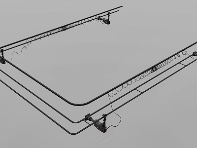 Phone Digital Metal Frame Structure With Adjustable Stand And Connecting Cables 3d model