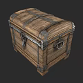Rustic Vintage Wooden Storage Cabinet With Metal Hinges Lock And Classic Design
