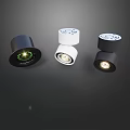 Downlights and Spotlights in Black and White with Modern Illuminated LED Design for Home
