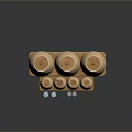 Wooden Coffee Tea Sugar Spice Storage Jars With Grinders On Tray