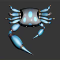 Blue Spotted Crab Sculpture With Vibrant Blue Color And Detailed Decorative Features