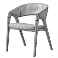 Modern Wooden Chair With Beige Cushion Comfortable Frame And Curved Armrest Design