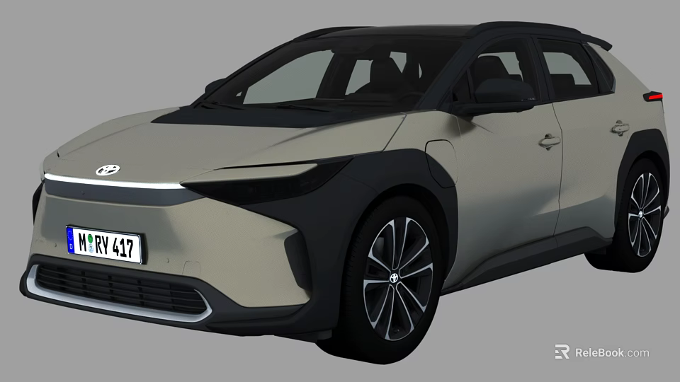 Modern Beige SUV Car With Sleek Aerodynamic Exterior And Sporty Alloy Wheels 3d model 